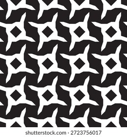 Patrón de textura de fondo de ornamento de repetición de forma de rombo geométrico monocromo