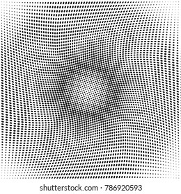 Monochrome geometric round abstract  pattern. Halftone dots background. Modern dotted template vector illustration for design, covers,  textile, print clothing, wallpaper