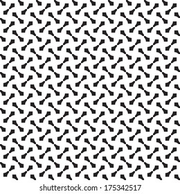 Monochrome Geometric Seamless Ornament  Pattern. Black and white style pattern.  