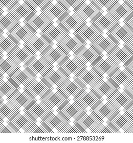 Monochrome geometric seamless pattern.