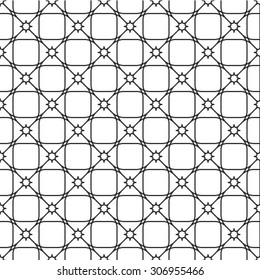 Monochrome geometric seamless pattern.