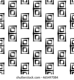 Monochrome geometric seamless pattern.