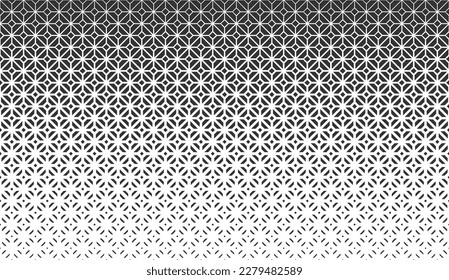Monochrome geometrische nahtlose Muster mit Farbverlauf. Wiederholende Textur für Tapeten, Textilien, Gewebe, Web-Hintergrund, Packpapier, Hintergrund. Vektorvorlage.