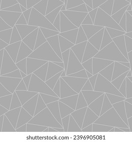 Patrón monocromo geométrico sin costuras de triángulos dibujados a mano gris. Diseño superficial minimalista para embalaje y decoración