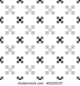 Monochrome geometric seamless pattern. Vector illustration