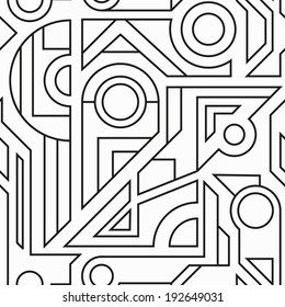 monochrome geometric seamless texture
