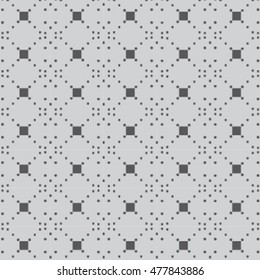 Monochrome geometric seamless vector background.