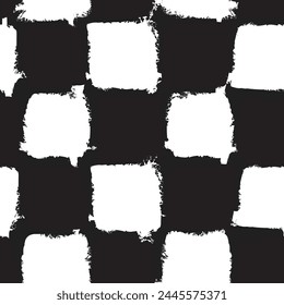 Monochrome Geometric squares seamless pattern design for fashion textiles and graphics