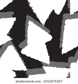 Monochrome Geometric triangles seamless pattern design for fashion textiles and graphics