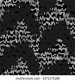 Monochrome geometric vector background. Abstract halftone illustration pattern. Vintage texture