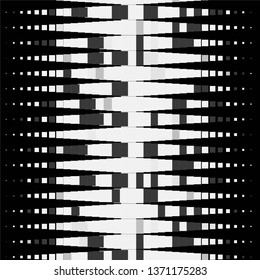 Monochrome geometric vector background. Abstract halftone illustration pattern. Vintage texture