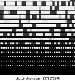 Monochrome geometric vector background. Abstract halftone illustration pattern. Vintage texture