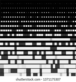 Monochrome geometric vector background. Abstract halftone illustration pattern. Vintage texture
