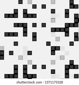Monochrome geometric vector background. Abstract halftone illustration pattern. Vintage texture