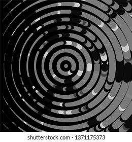 Monochrome geometric vector background. Abstract halftone illustration pattern. Vintage texture