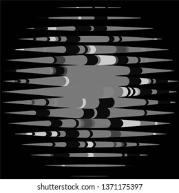 Monochrome geometric vector background. Abstract halftone illustration pattern. Vintage texture