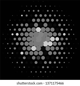 Monochrome geometric vector background. Abstract halftone illustration pattern. Vintage texture