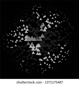 Monochrome geometric vector background. Abstract halftone illustration pattern. Vintage texture