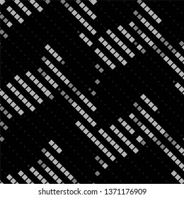 Monochrome geometric vector background. Abstract halftone illustration pattern. Vintage texture