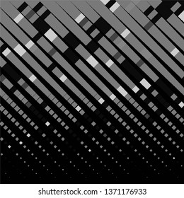 Monochrome geometric vector background. Abstract halftone illustration pattern. Vintage texture