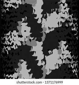 Monochrome geometric vector background. Abstract halftone illustration pattern. Vintage texture