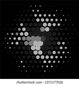 Monochrome geometric vector background. Abstract halftone illustration pattern. Vintage texture