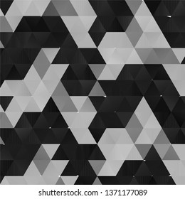 Monochrome geometric vector background. Abstract halftone illustration pattern. Vintage texture