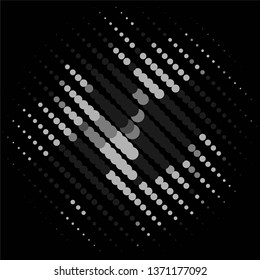 Monochrome geometric vector background. Abstract halftone illustration pattern. Vintage texture