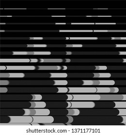 Monochrome geometric vector background. Abstract halftone illustration pattern. Vintage texture