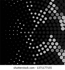 Monochrome geometric vector background. Abstract halftone illustration pattern. Vintage texture