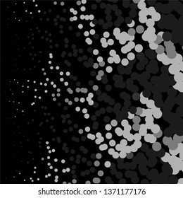 Monochrome geometric vector background. Abstract halftone illustration pattern. Vintage texture
