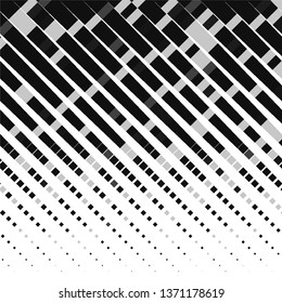 Monochrome geometric vector background. Abstract halftone illustration pattern. Vintage texture