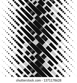 Monochrome geometric vector background. Abstract halftone illustration pattern. Vintage texture