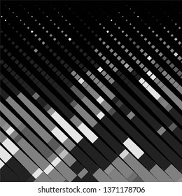 Monochrome geometric vector background. Abstract halftone illustration pattern. Vintage texture