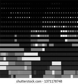 Monochrome geometric vector background. Abstract halftone illustration pattern. Vintage texture