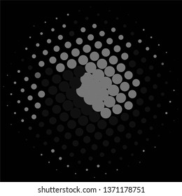 Monochrome geometric vector background. Abstract halftone illustration pattern. Vintage texture