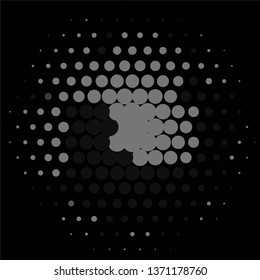 Monochrome geometric vector background. Abstract halftone illustration pattern. Vintage texture
