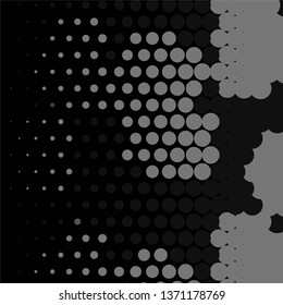 Monochrome geometric vector background. Abstract halftone illustration pattern. Vintage texture