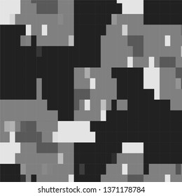 Monochrome geometric vector background. Abstract halftone illustration pattern. Vintage texture