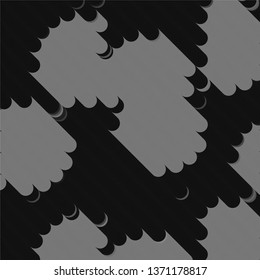 Monochrome geometric vector background. Abstract halftone illustration pattern. Vintage texture
