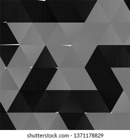 Monochrome geometric vector background. Abstract halftone illustration pattern. Vintage texture