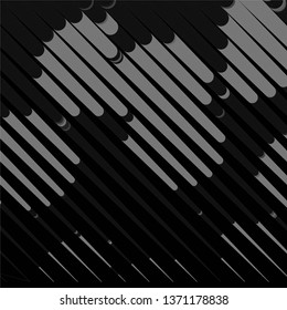 Monochrome geometric vector background. Abstract halftone illustration pattern. Vintage texture
