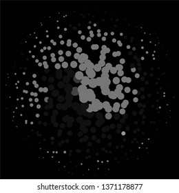 Monochrome geometric vector background. Abstract halftone illustration pattern. Vintage texture