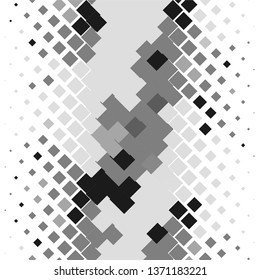 Monochrome geometric vector background. Abstract halftone illustration pattern. Vintage texture