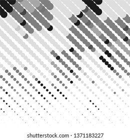 Monochrome geometric vector background. Abstract halftone illustration pattern. Vintage texture