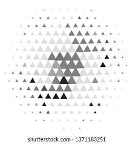 Monochrome geometric vector background. Abstract halftone illustration pattern. Vintage texture
