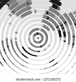 Monochrome geometric vector background. Abstract halftone illustration pattern. Vintage texture