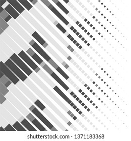 Monochrome geometric vector background. Abstract halftone illustration pattern. Vintage texture