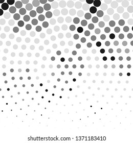 Monochrome geometric vector background. Abstract halftone illustration pattern. Vintage texture