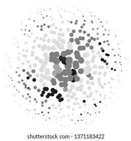 Monochrome geometric vector background. Abstract halftone illustration pattern. Vintage texture